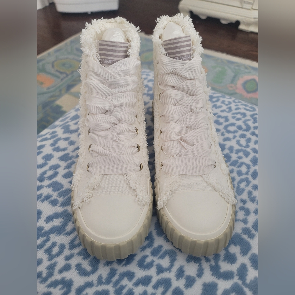 Zimmermann Cotton High-Top Sneakers NW_ Box - Picture 2 of 10